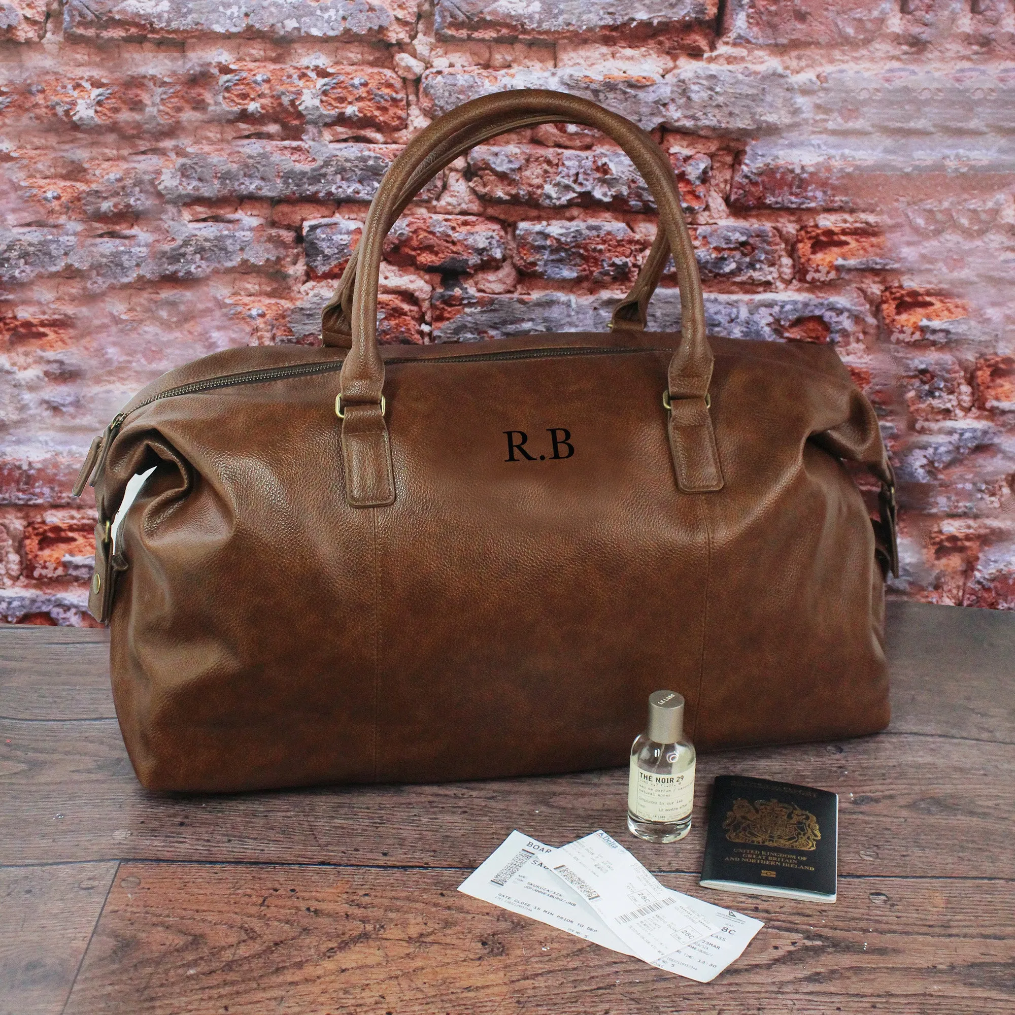 Personalised Men’s Weekend Bag with Wash Bag Option