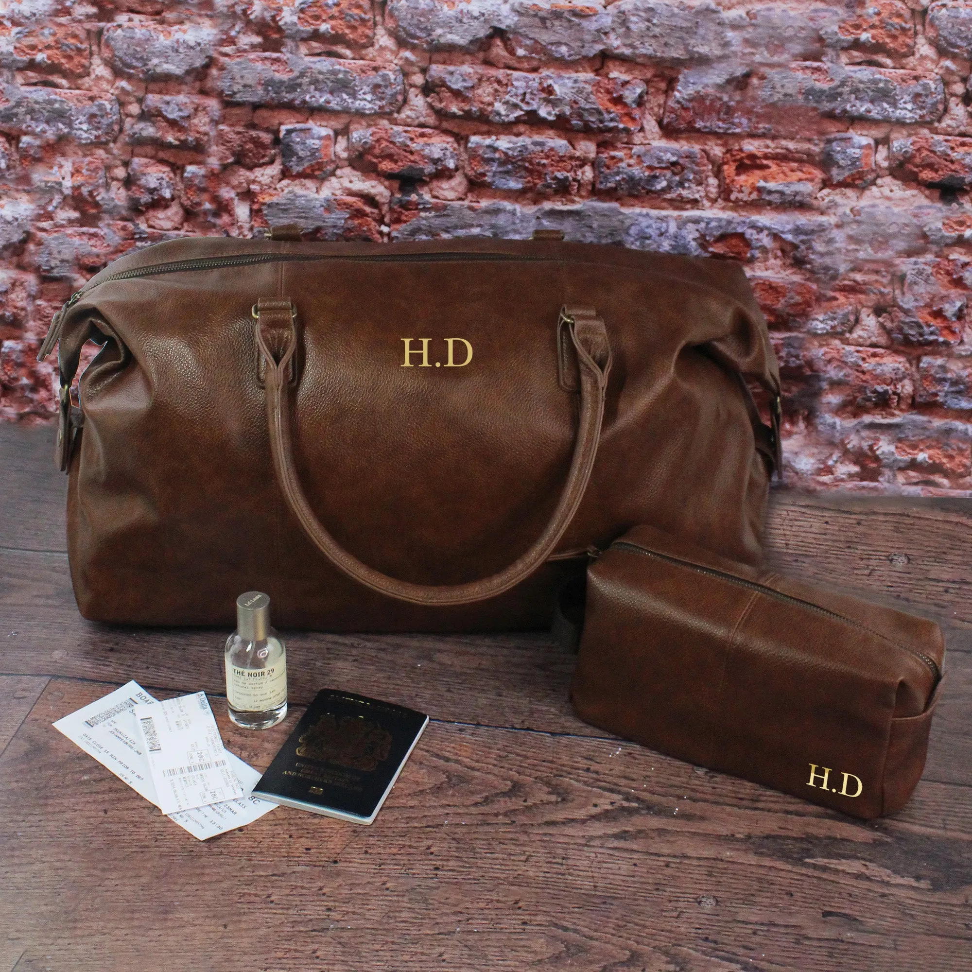 Personalised Men’s Weekend Bag with Wash Bag Option