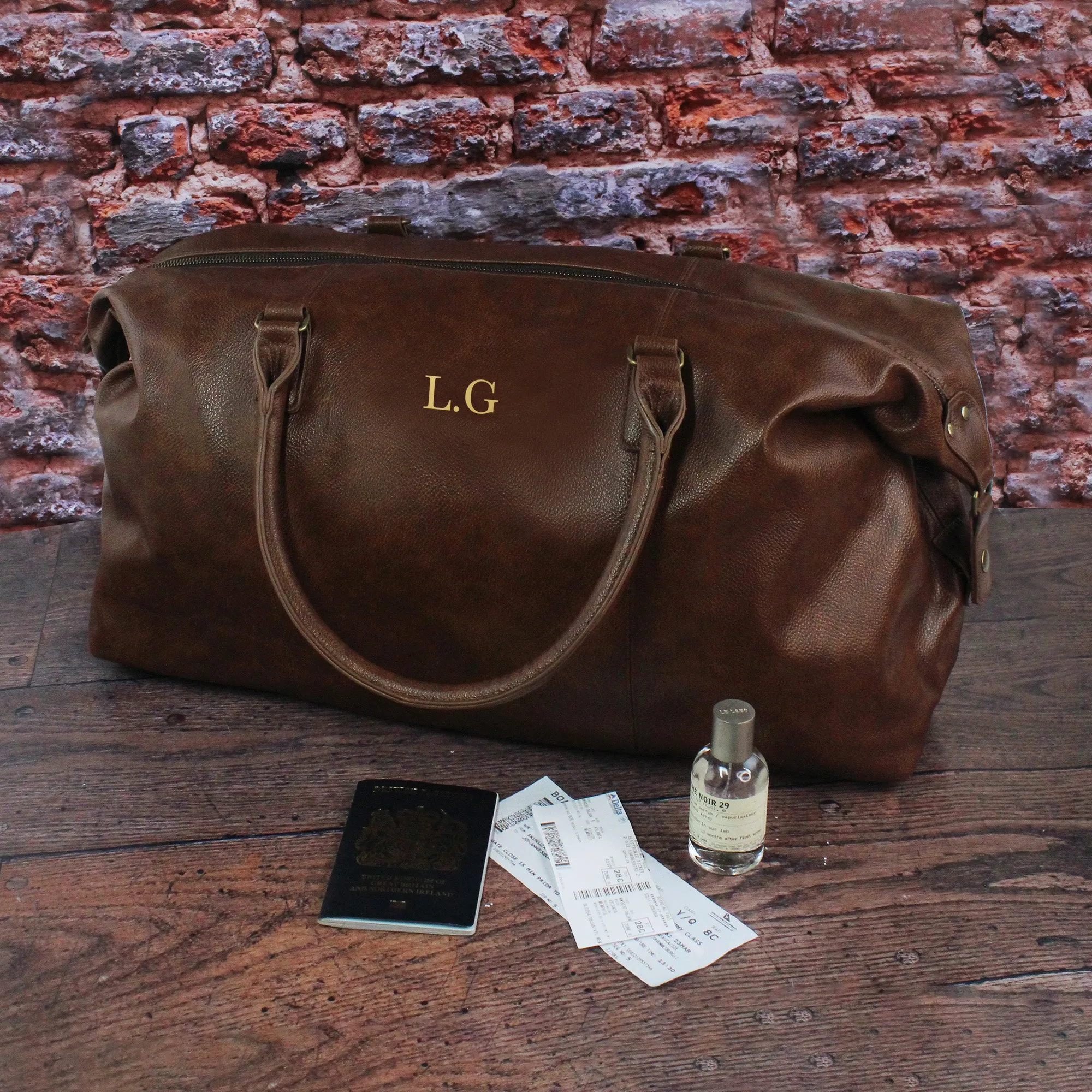 Personalised Men’s Weekend Bag with Wash Bag Option