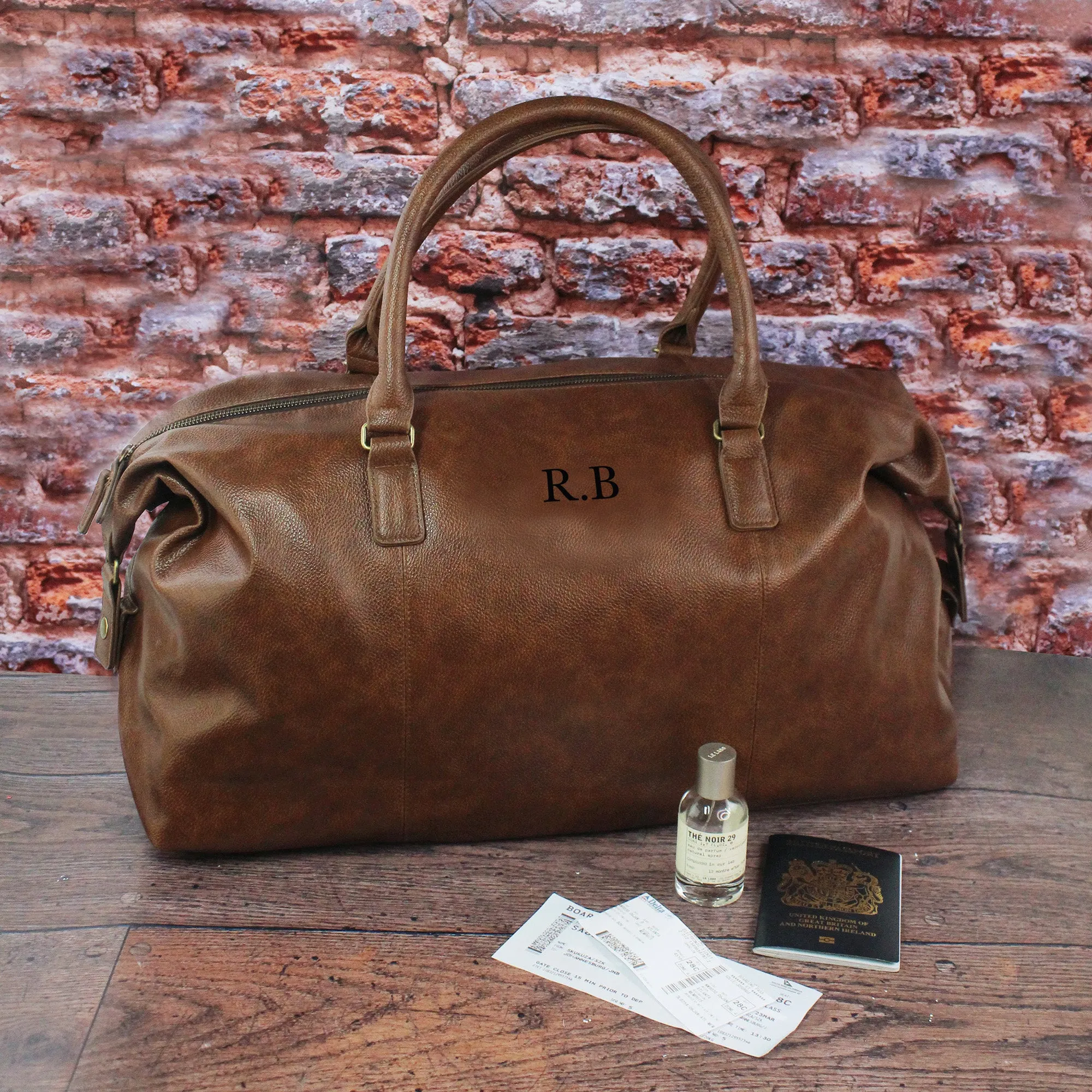 Personalised Men’s Weekend Bag with Wash Bag Option