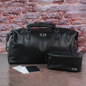 Personalised Men’s Weekend Bag with Wash Bag Option