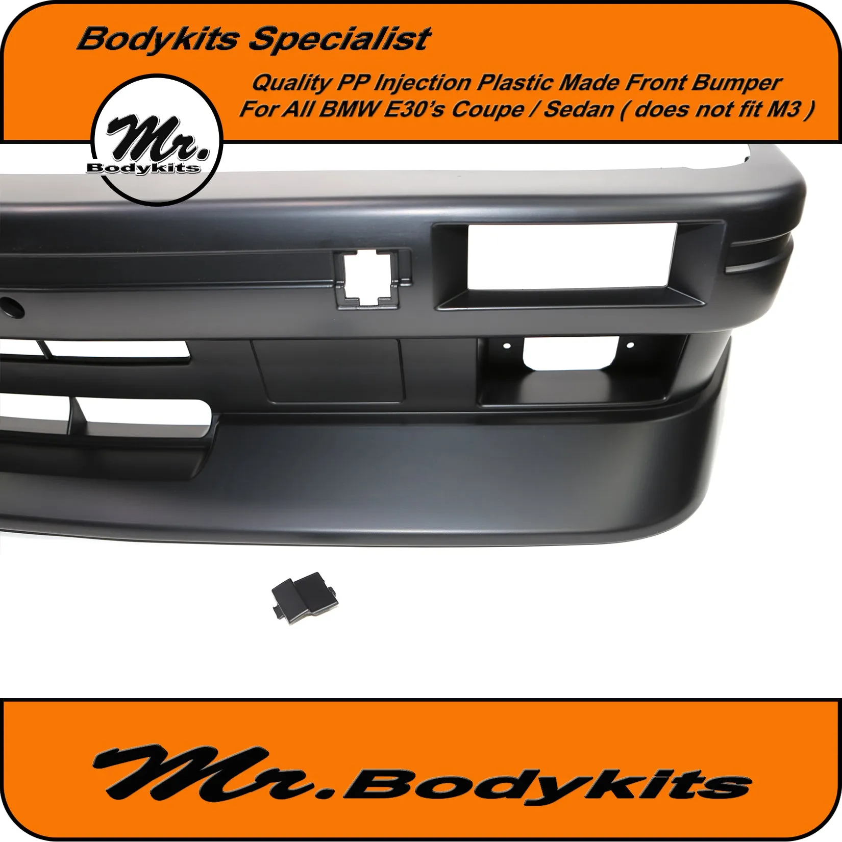 Plastic BMW E30 M3 Style Front Bumper Spoiler For Coupe Sedan Convertible by Mr Bodykits