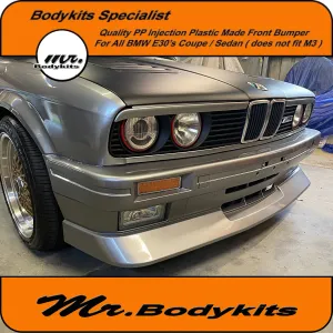 Plastic BMW E30 M3 Style Front Bumper Spoiler For Coupe Sedan Convertible by Mr Bodykits