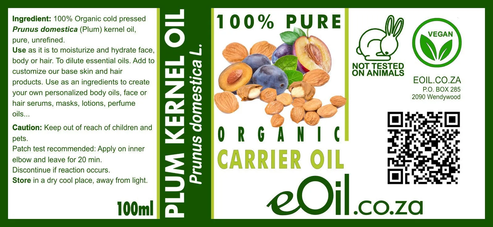 Plum Kernel Organic Carrier Oil