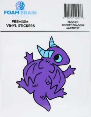 Pocket Dragon Sticker: Amethyst