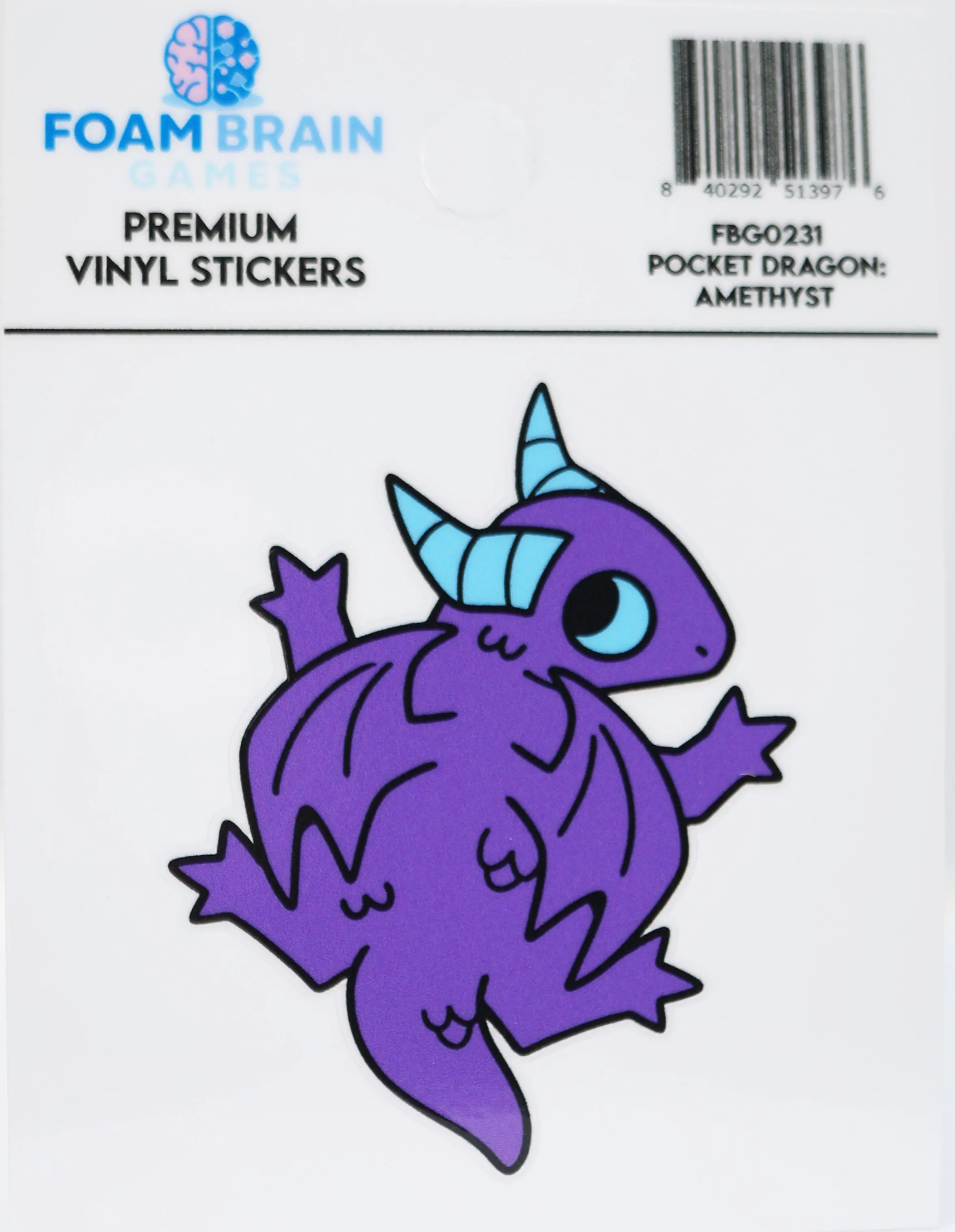Pocket Dragon Sticker: Amethyst