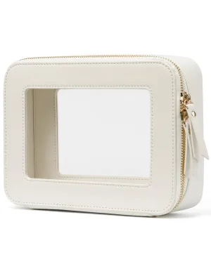 Popvibe Clear Makeup Bag, Medium, White