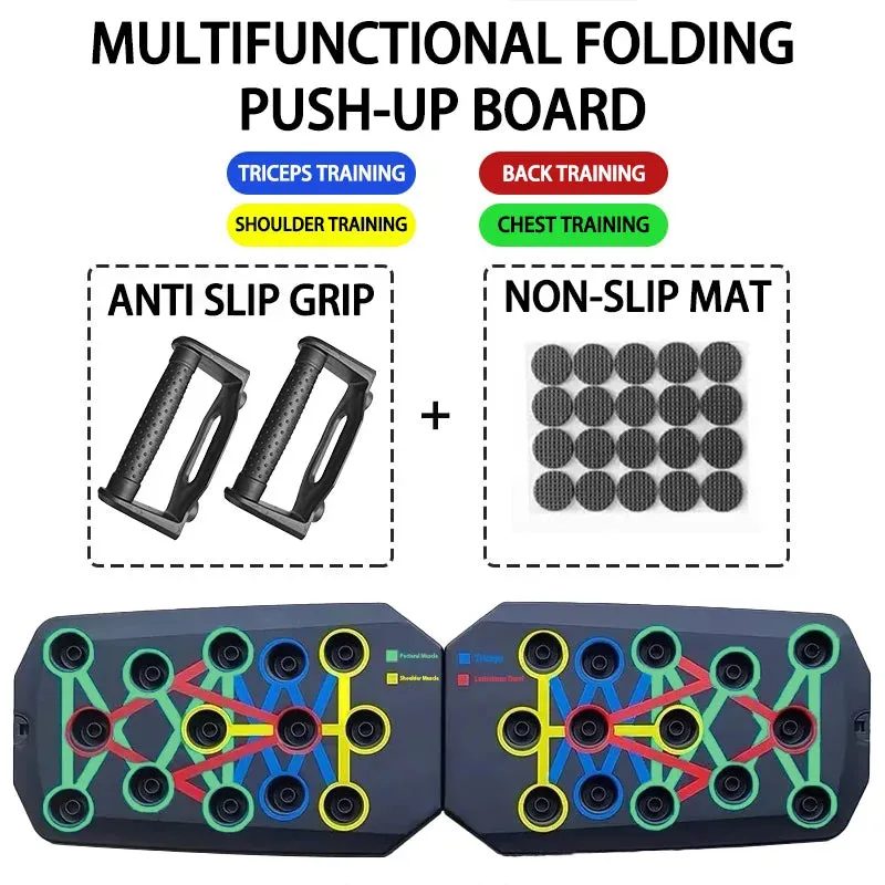 Portable Foldable Push-Up Board Set Multifunctional Fitness Equipment for Chest