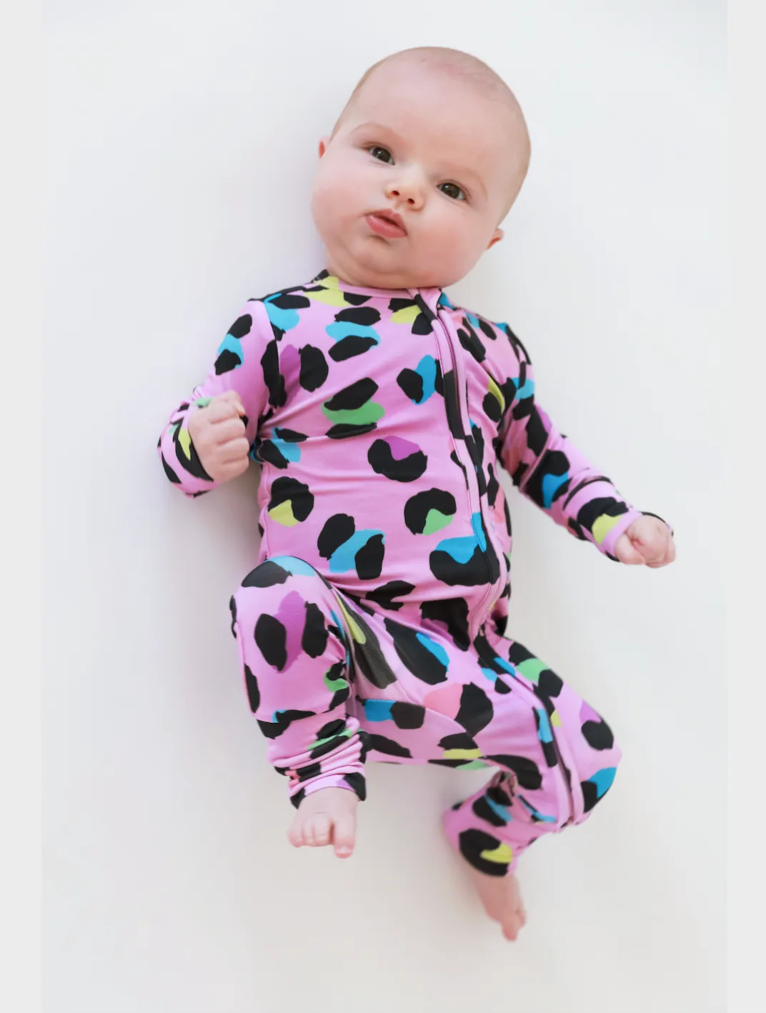 Posh Peanut Convertible Baby Romper Baby Zippered One Piece in Electric Leopard