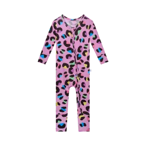Posh Peanut Convertible Baby Romper Baby Zippered One Piece in Electric Leopard