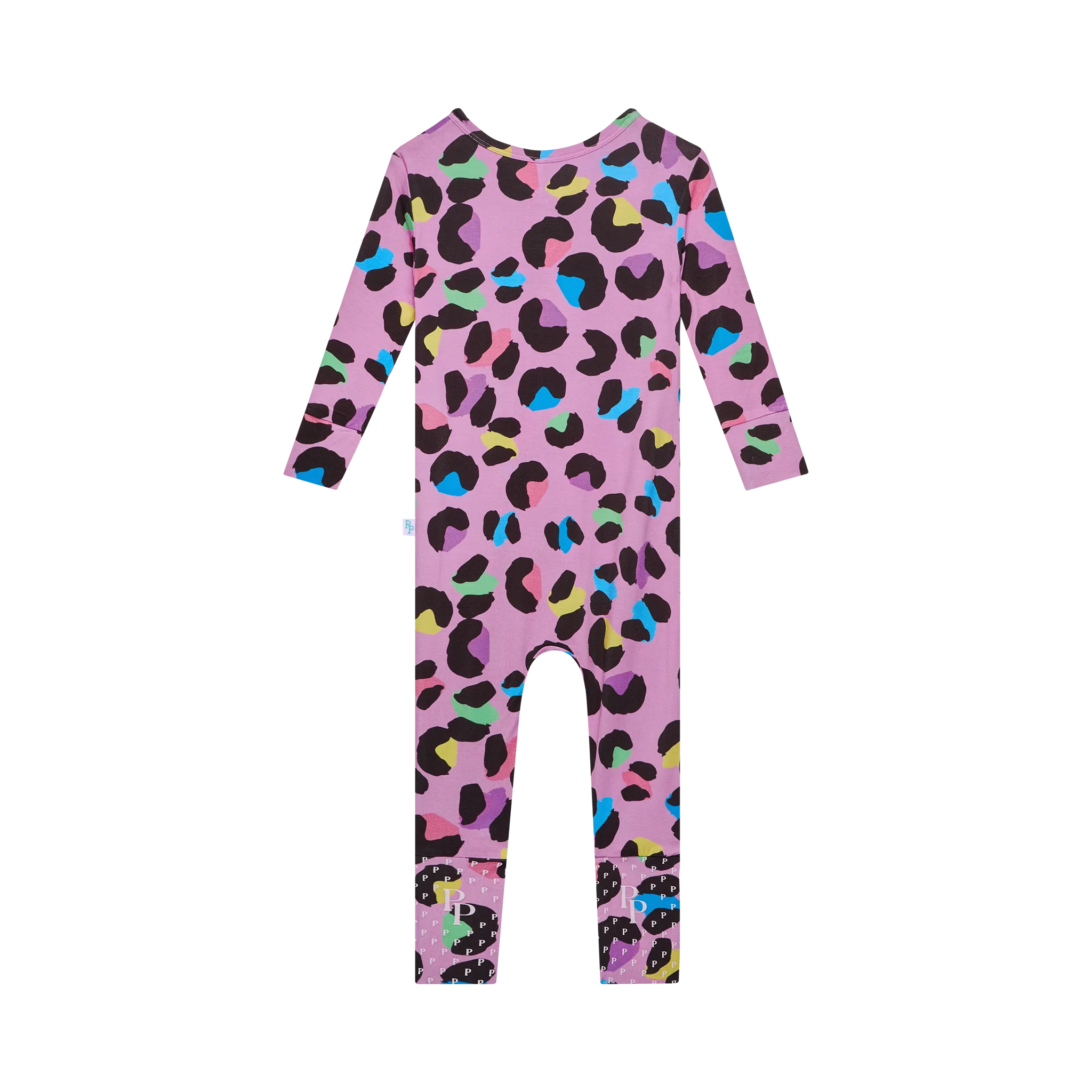 Posh Peanut Convertible Baby Romper Baby Zippered One Piece in Electric Leopard