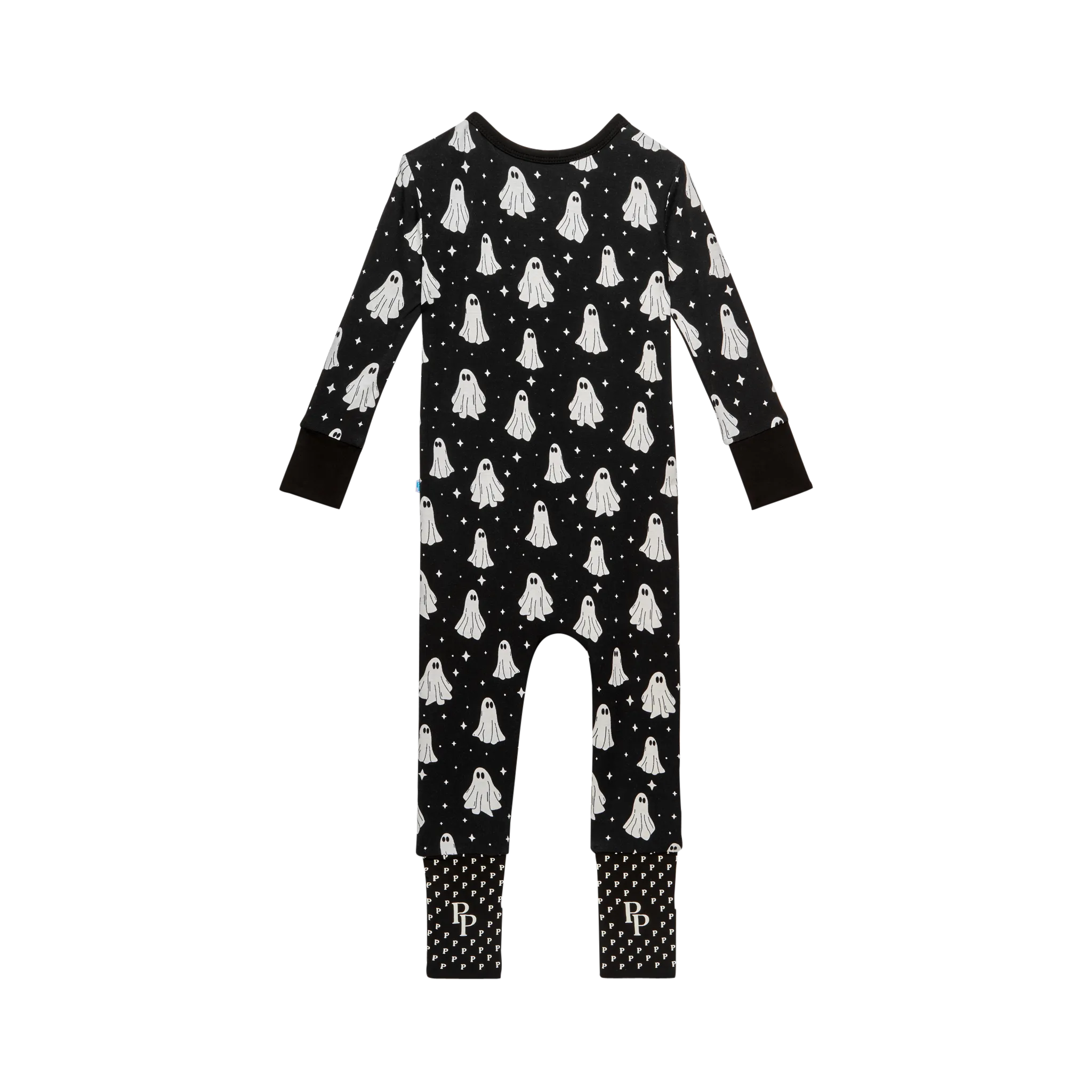 Posh Peanut Halloween Convertible Romper Zippered One Piece in Ghostly (Glow-in-the-Dark)