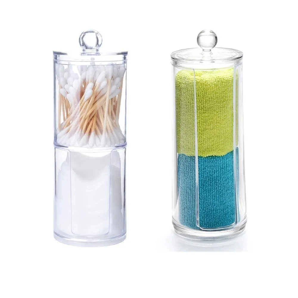 Q-Tips and Cotton Pads Acrylic Canister