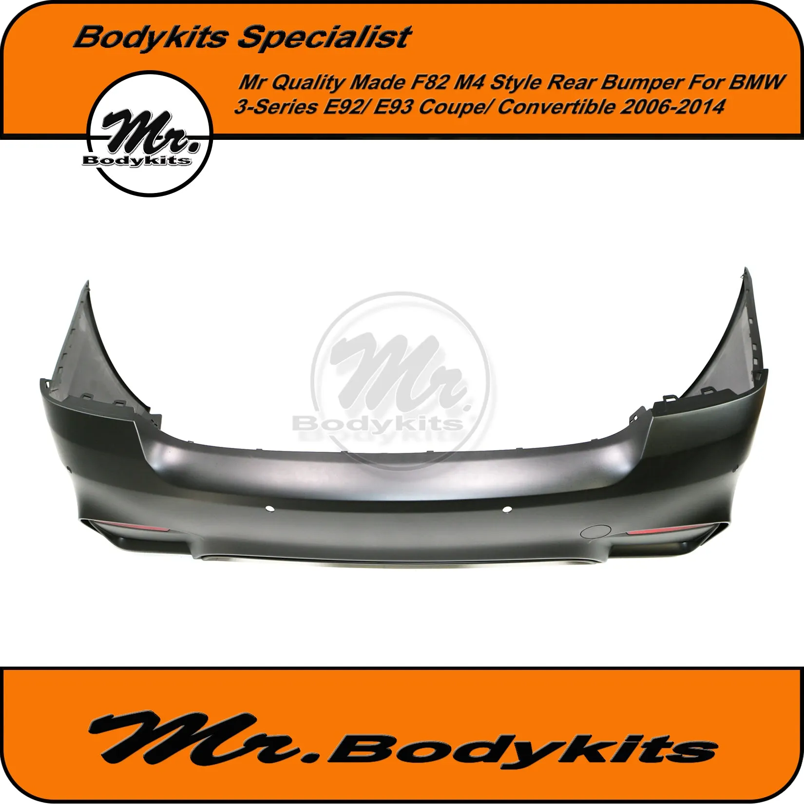 Quality F82 M4 Style Plastic Made Rear Bumper For BMW 3 Series E92/E93 (non M3) 06-14