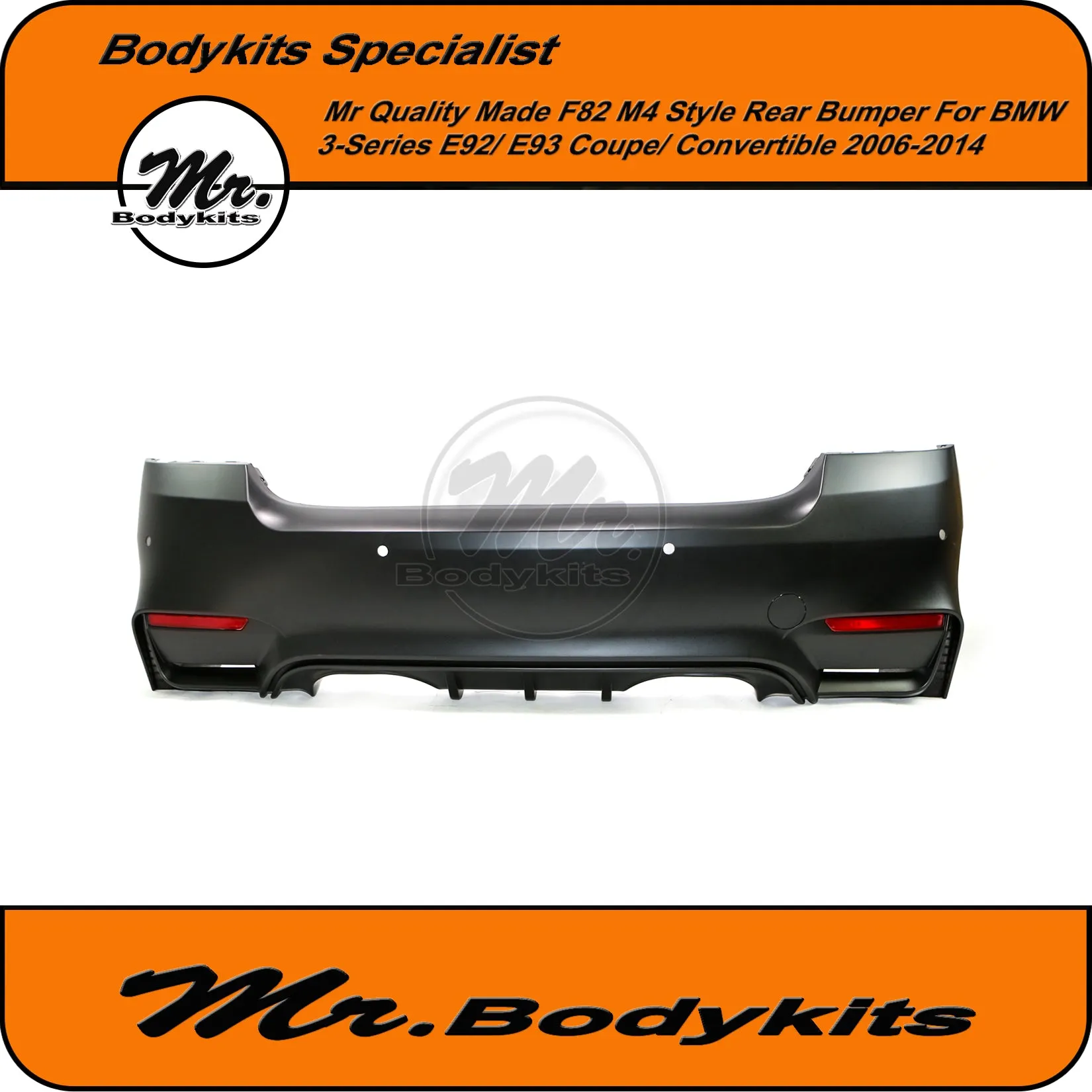 Quality F82 M4 Style Plastic Made Rear Bumper For BMW 3 Series E92/E93 (non M3) 06-14