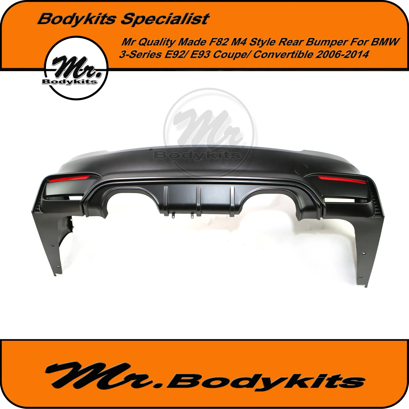 Quality F82 M4 Style Plastic Made Rear Bumper For BMW 3 Series E92/E93 (non M3) 06-14