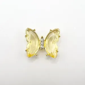 Queen - Nail Charms 10pc - #326 Gold Yellow Butterflies