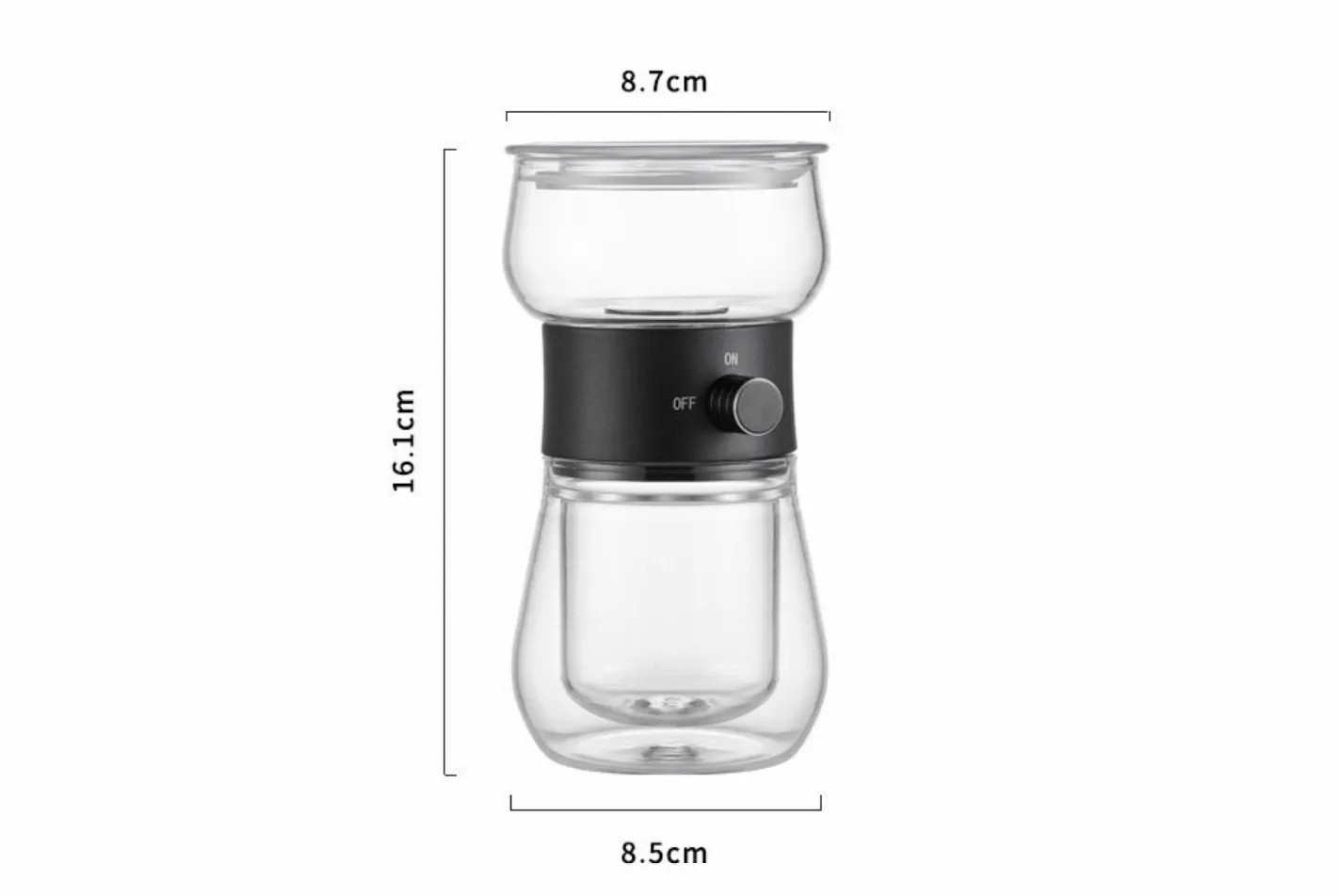QuickEase Travel Tea Maker: Portable One-Touch Brew & Separate Cup for Effortless Tea Brewing on the Go