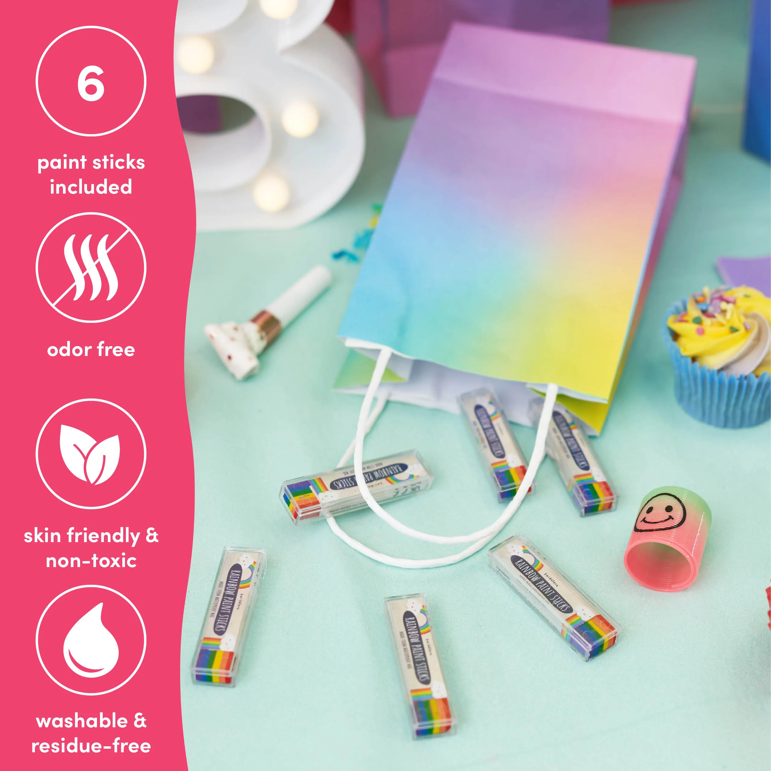 Rainbow Face Paint Sticks