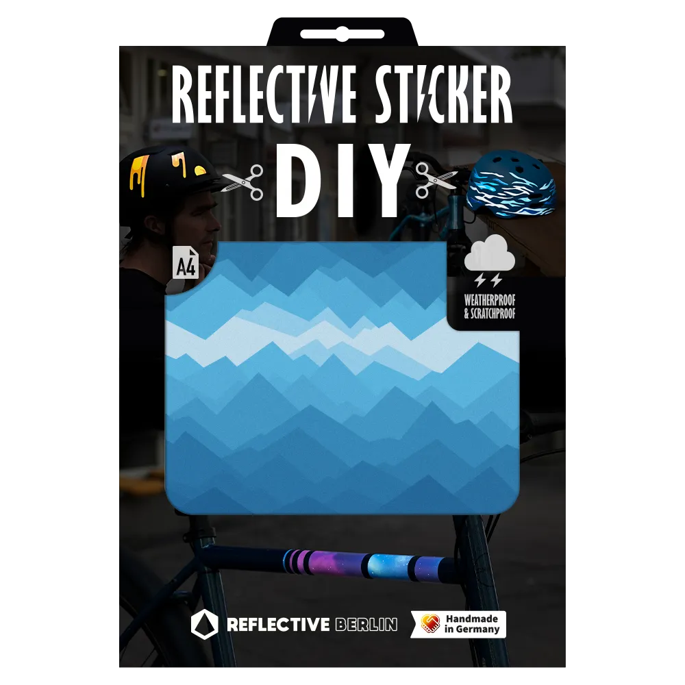 Reflective DIY Sticker: Mountains