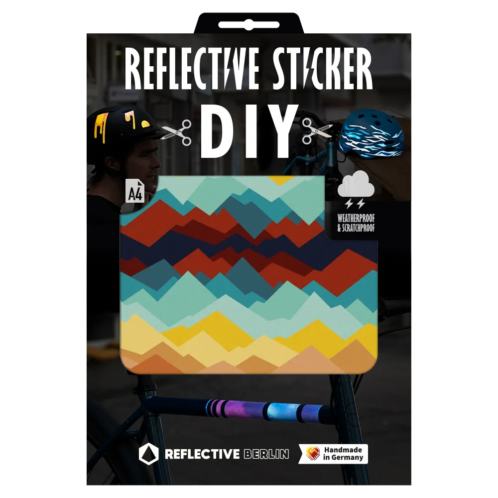 Reflective DIY Sticker: Mountains