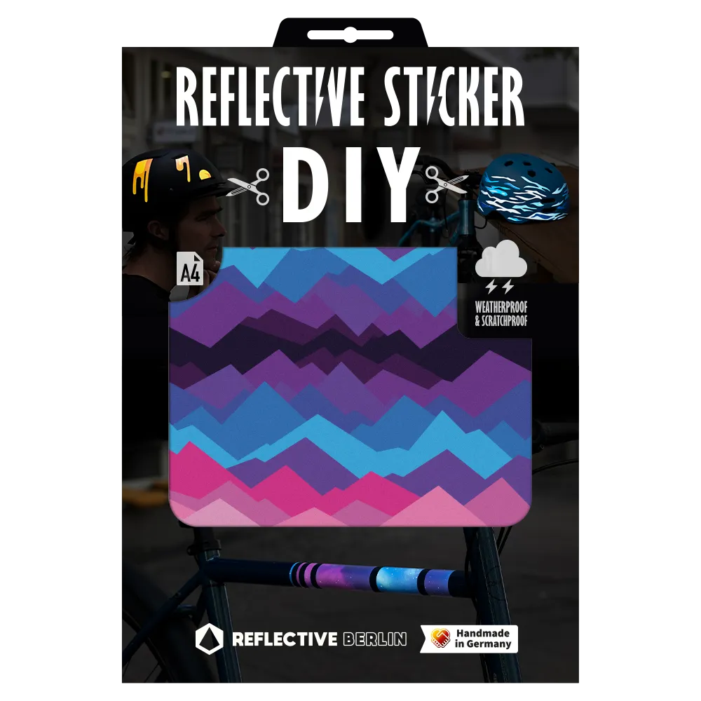 Reflective DIY Sticker: Mountains