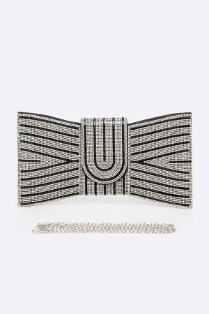 Rhinestone Bowtie Convertible Clutch