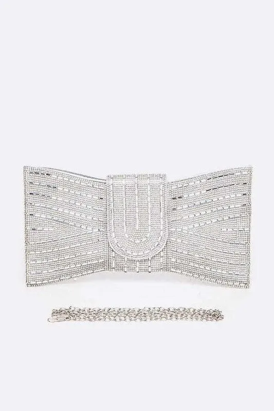 Rhinestone Bowtie Convertible Clutch