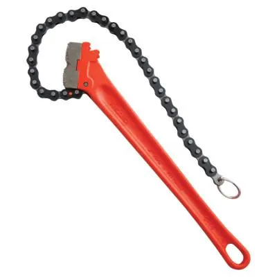 Ridge Tool Company Chain Wrench, 5 in OD Capacity, 18 1/2 in Long, 31315