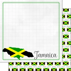 Scrapbook Customs 12x12 Paper - Jamaica Adventure Border