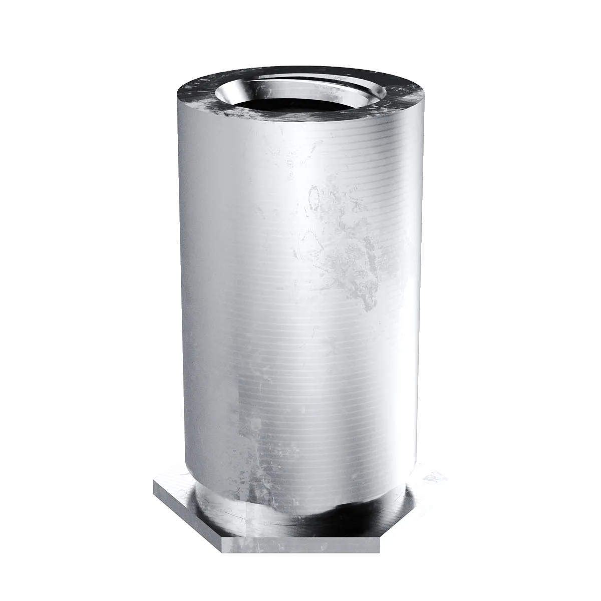 Self-Clinching Standoff, Blind Threaded for SS Sheets, 400 Series Stainless Steel, Passivated, M5x0.8 x 6, 100 Pack