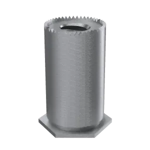 Self-Clinching Standoff, Self-Grounding, 7075-T6 Aluminum, 6-32 x 0.437, 100 Pack