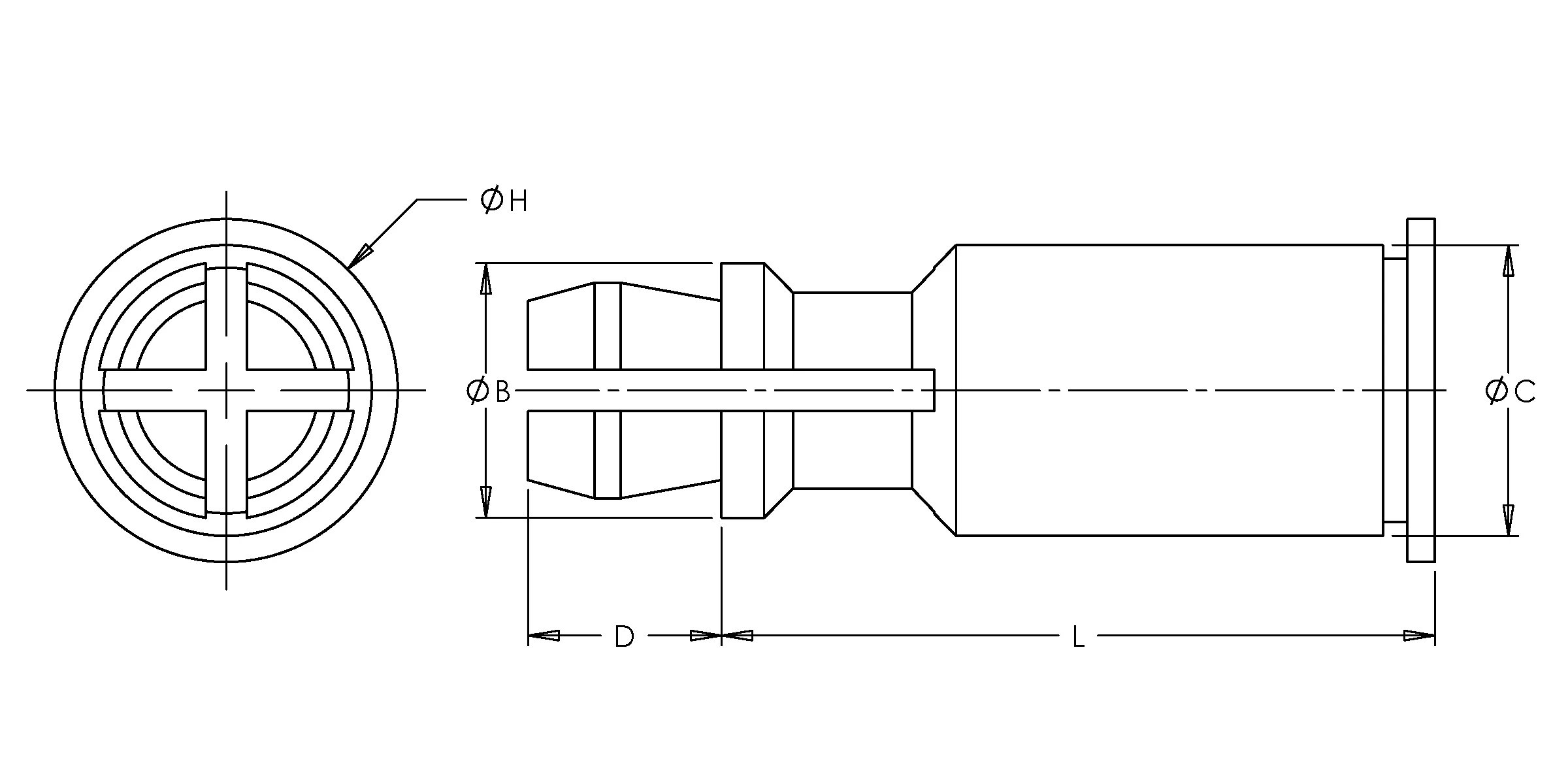 Self-Clinching Standoff, Spring Top, 7075-T6 Aluminum, 0.156 x 0.750, 100 Pack