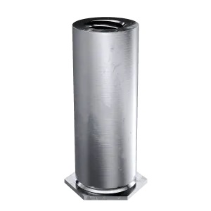 Self-Clinching Standoff, Thin Sheet, 7075-T6 Aluminum, 4-40 x 0.437, Partial Thread, Hole Dia.: 0.166, 100 Pack