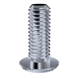 Self-Clinching Stud, Concealed Head, 2024-T4 Aluminum, M4x0.7 x 25, Sheet Thick.: 2.4, 100 Pack