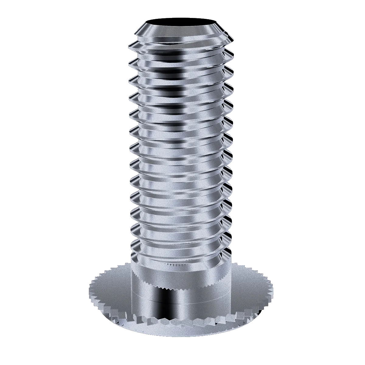 Self-Clinching Stud, Concealed Head, 2024-T4 Aluminum, M4x0.7 x 25, Sheet Thick.: 2.4, 100 Pack