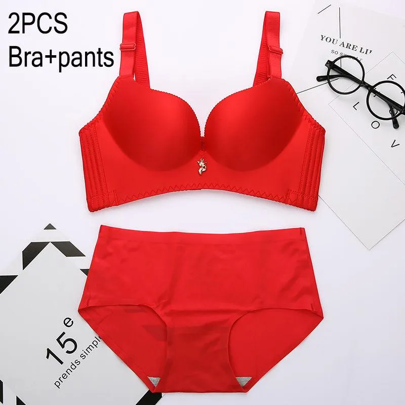 Sexy Push Up Bra Brief Sets Lace Women Underwear Lace Bra Set    Women Comfortable Bra Brief Sets