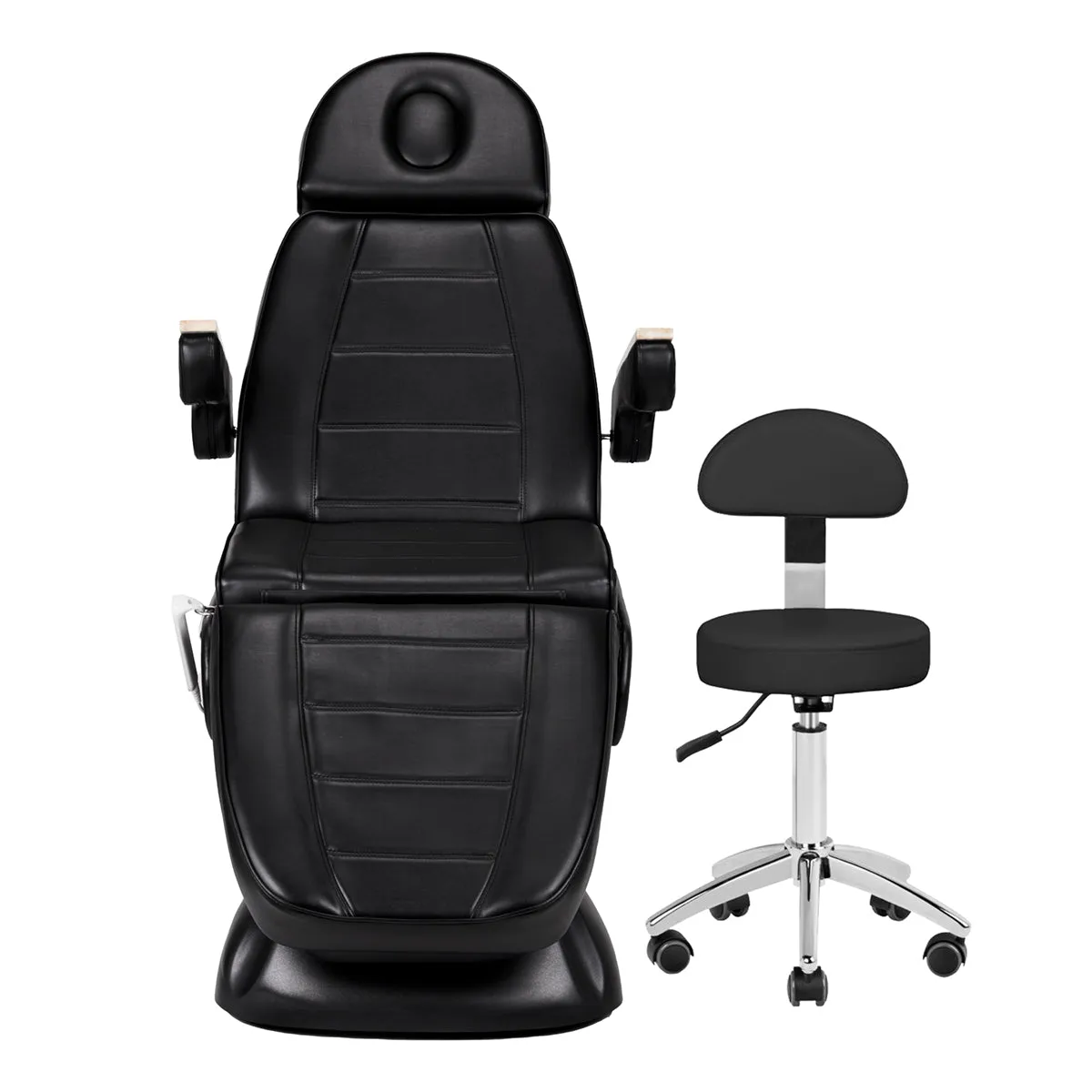 Sillon Electric Cosmetic Chair Lux 273B   Stool 304 Black