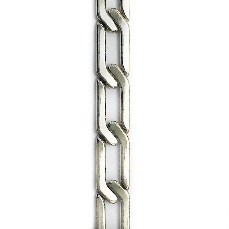Silver Open Rectangle Link Chain by the Inch (#3043)