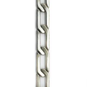 Silver Open Rectangle Link Chain by the Inch (#3043)