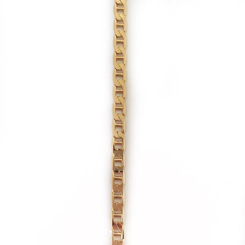 Small Gold Maritime Link Chain by the Inch (#740)