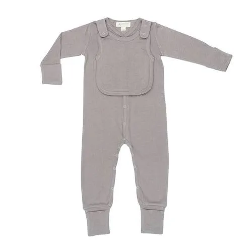 Smart Footed One-Piece   Bib - Gray
