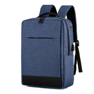Smart Oxford Backpack With USB Charging Ports Bag
