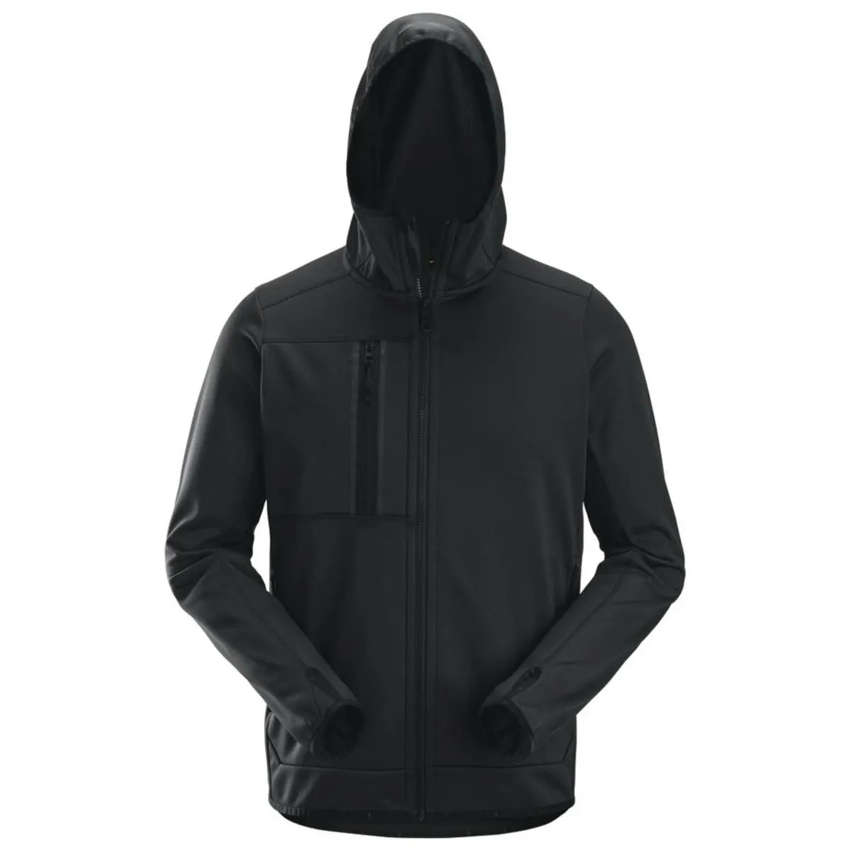 Snickers Mens Hoodie Black 8058 Full Zip 5 Pockets Breathable Size L 43" Chest
