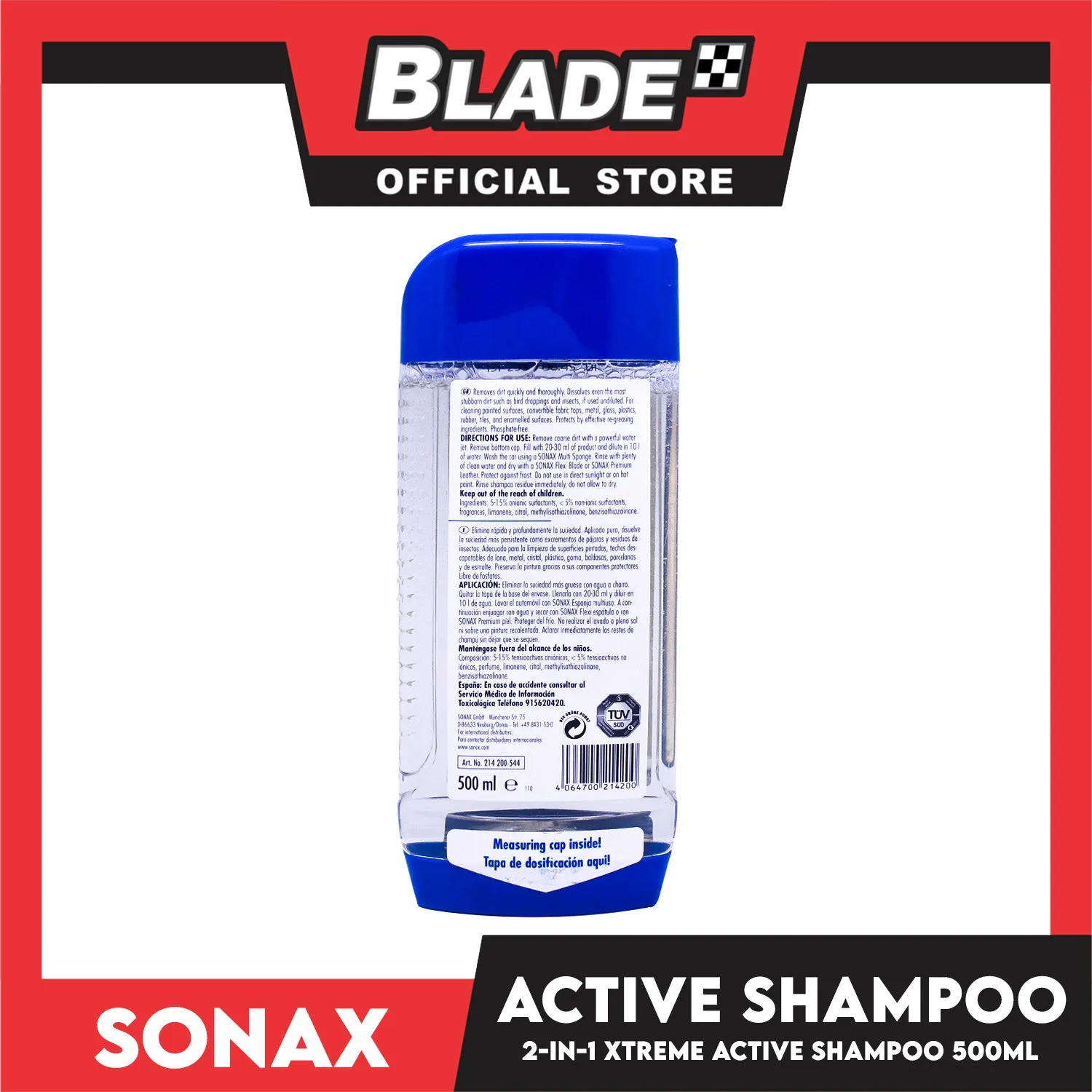Sonax Xtreme 2-in-1 Active Shampoo 214200 500ml