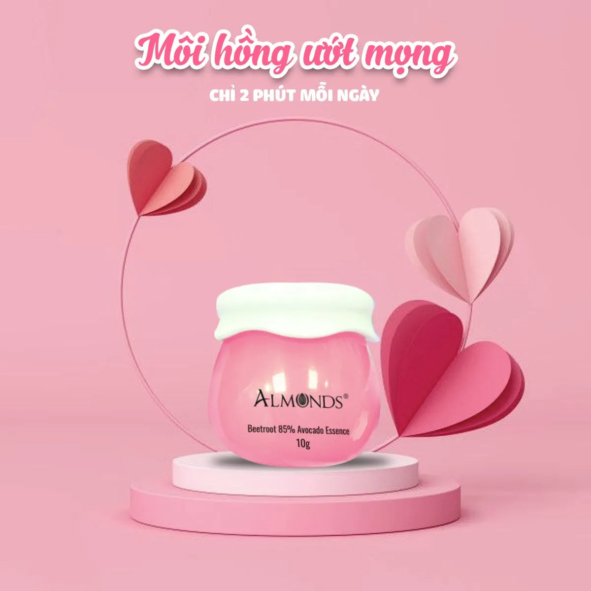 Sáp Giảm Thâm Môi Tinh Chất Củ Dền Almonds 10g