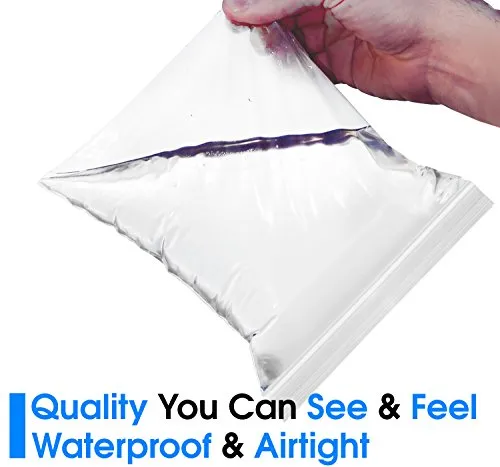 Spartan Industrial - 9” X 12” (200/500 Pack) 2 Mil Clear Re-closable Zip Plastic Poly Bags with Resealable Lock Seal Zipper