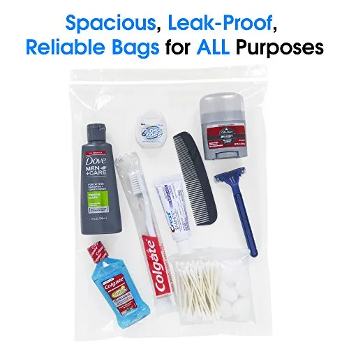 Spartan Industrial - 9” X 12” (200/500 Pack) 2 Mil Clear Re-closable Zip Plastic Poly Bags with Resealable Lock Seal Zipper