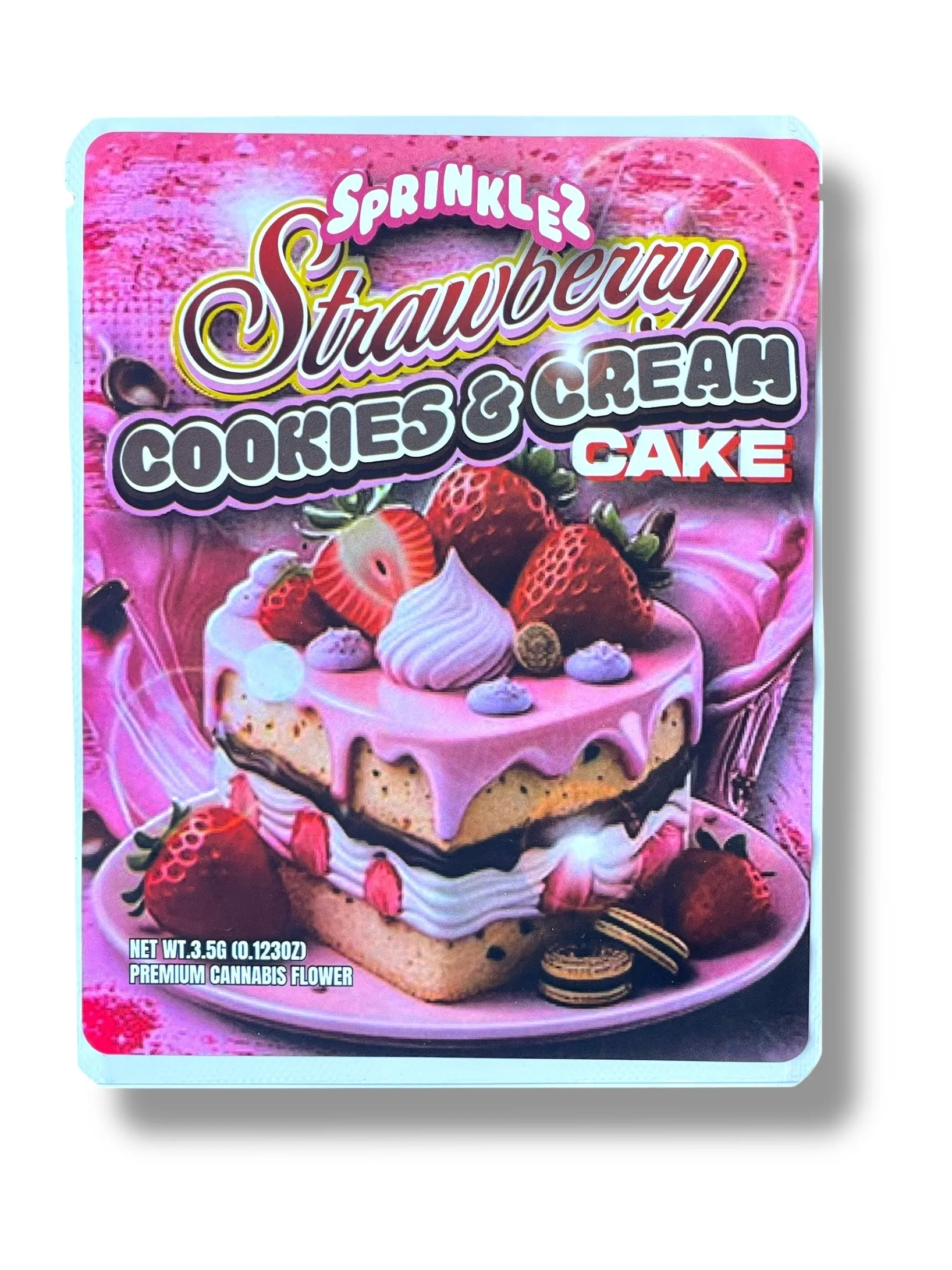 Sprinkles Strawberry Cookies N Cream Mylar Bag with Box 3.5 Grams