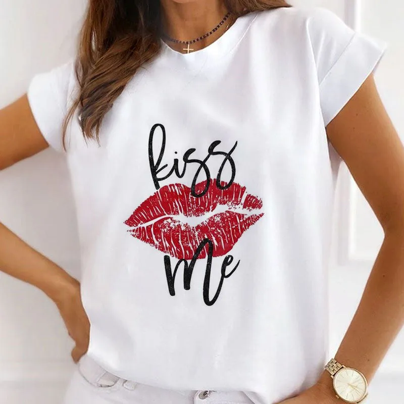 Style C : Accept My Love Female White T-Shirt